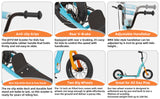 JOYSTAR Kick Scooter for Kids 5+, Lightweight, Adjustable Handlebar 12"