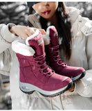 New Winter Women Boots High Quality Keep Warm Mid-Calf Snow Boots Women Lace-up