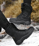 New Warm Plush Snow Boots Men Lace Up Casual High Top Men's Boots