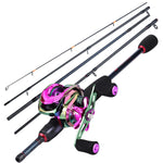 Sougayilang Fishing Rod and Reel Set 5 Section Carbon Rod