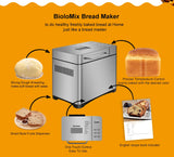 Biolomix Stainless Steel 1KG 19-in-1 Automatic Bread Maker 650W