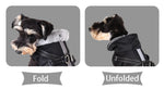 Large Dog Clothes with Harness Winter Warm Fur Collar Waterproof