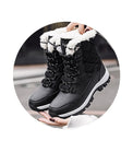 TUINANLE Ankle Boots Women Winter Shoes Keep Warm Non-slip Black Snow Boots