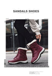 TUINANLE Ankle Boots Women Winter Shoes Keep Warm Non-slip Black Snow Boots