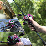 Sougayilang Fishing Rod and Reel Set 5 Section Carbon Rod