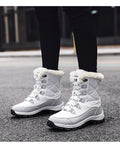 TUINANLE Ankle Boots Women Winter Shoes Keep Warm Non-slip Black Snow Boots