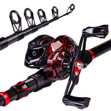 WESTBASS 2.1m Fishing Rod And Reel Combo Telescopic Portable Ultralight Rod