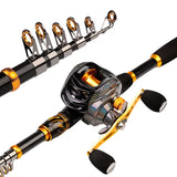 WESTBASS 2.1m Fishing Rod And Reel Combo Telescopic Portable Ultralight Rod