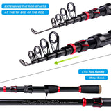 WESTBASS 2.1m Fishing Rod And Reel Combo Telescopic Portable Ultralight Rod