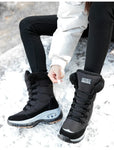 New Winter Women Boots High Quality Keep Warm Mid-Calf Snow Boots Women Lace-up