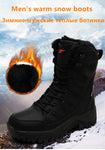 New Warm Plush Snow Boots Men Lace Up Casual High Top Men's Boots