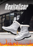 TUINANLE Ankle Boots Women Winter Shoes Keep Warm Non-slip Black Snow Boots