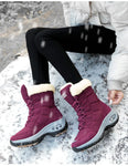 New Winter Women Boots High Quality Keep Warm Mid-Calf Snow Boots Women Lace-up