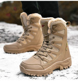 New Warm Plush Snow Boots Men Lace Up Casual High Top Men's Boots