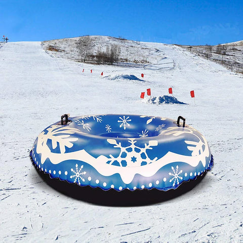 Winter Inflatable Floated Skiing Ring With Handle Pvc Snow Sled Tire Tube