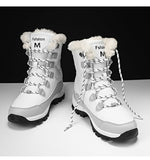 TUINANLE Ankle Boots Women Winter Shoes Keep Warm Non-slip Black Snow Boots