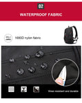 Waterproof 20 Inch Laptop Backpacks USB Charging School Bag