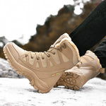 New Warm Plush Snow Boots Men Lace Up Casual High Top Men's Boots