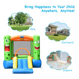 Inflatable Castle Bounce House Jumper Kids Playhouse with Slider and 480W Blower