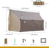 Hammock Hot Tent with Stove Jack Spacious Versatile Wall Tent with Snow Skirt