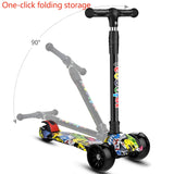 Children Scooter 3 Wheel Scooter with Flash Wheels Kick Scooter for 2-12 Year