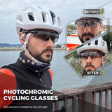 SCVCN Cycling Sunglasses Photochromic Man Glasses UV400 Bicycle MTB Eyewear Outdoor