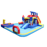 7 in1 Inflatable slide water park trampoline bouncing garden w/ splash pool&water