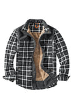 Winter Men's Shirt Jacket Large Size Cotton Coat Men's Long-sleeved Plush