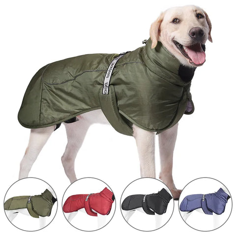 Winter Warm Large Dog Clothes Pet Down Jacket Thicken Dogs Coat Windproof