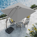 Grand patio 10x10 FT Patio Offset Umbrella Large Square Aluminum Cantilever Umbrella