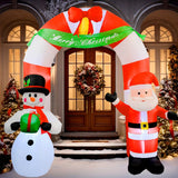 Inflatables Arch Santa Claus Snowman LED Lighted Blow Up Archway Christmas Outdoor
