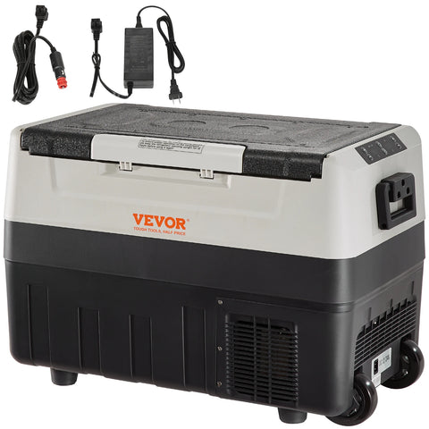 VEVOR 48 QT/45 L Car Refrigerator 12V Dual Zone Portable Freezer