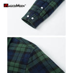 Plaid Flannel Shirt Fleece Jacket Mens Casual Cotton Jackets