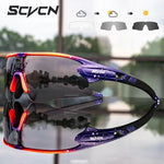 SCVCN Cycling Sunglasses Photochromic Man Glasses UV400 Bicycle MTB Eyewear Outdoor