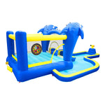 7 in1 Inflatable slide water park trampoline bouncing garden w/ splash pool&water