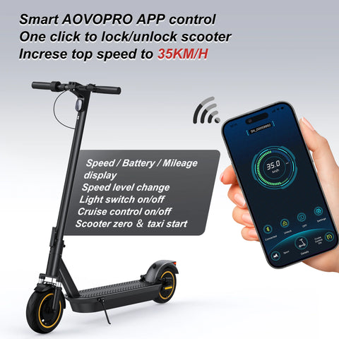 AOVOPRO New ESMAX Electric Scooter 500W 40km/h Adult APP Smart Scooter