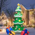 7FT/2.1M Christmas Inflatable Xmas Tree with Rotating LED Outdoor