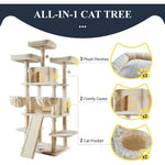 68 Inches Cat Tree Cat Tree House and Towers for Large Cat