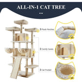 68 Inches Cat Tree Cat Tree House and Towers for Large Cat