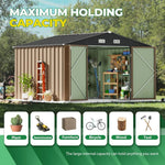 10 x 10 FT Outdoor Storage Shed Metal Sheds & Outdoor Storage