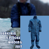 Waterproof Fishing Rain Suit Set Insulated Waist Wader and Hooded Wading Jacket