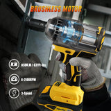 Cordless Impact Wrench for Dewalt 20V Max Battery (No Battery)Brushless High Torque Impact Gun