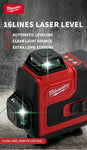 Milwaukee Original Laser Level Green 16 Lines 4D Self Leveling 360 Horizontal And Vertical