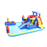 7 in1 Inflatable slide water park trampoline bouncing garden w/ splash pool&water