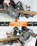 12-inch Compound Miter Saw with Double Bevel Cutting Laser Guide