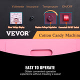 VEVOR Electric Cotton Candy Machine with Cart 1000W Commercial Floss Maker