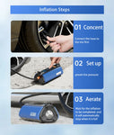 BUVAYE Portable Tire Inflator Car Emergency Power Outdoor Multifunctional Jump Starter