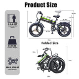 DEEPOWER 2000W Adults Electric Bike Bicycle 48V 20AH 20 Inch Fat Tire