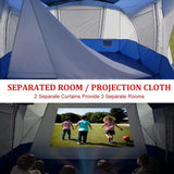 10 Person Tent Waterproof Multi Room Large Family Camping Tents with Skylight