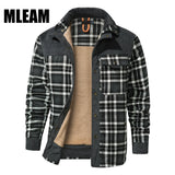 Winter Men's Shirt Jacket Large Size Cotton Coat Men's Long-sleeved Plush